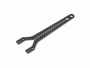 X4 Graphite Topdeck - Split vorne - 2.0mm XRAY