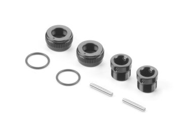 ALU ADJUSTABLE BODY POST STOP - BLACK (2) XRAY