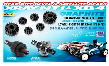 GRAPHITE GEAR DIFF BEVEL & SATELLITE GEARS (2+4) - LOW