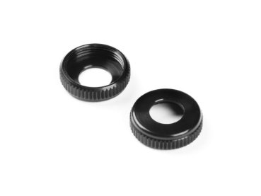 XLP ALU CAP FOR SHOCK BODY - BLACK (2) XRAY