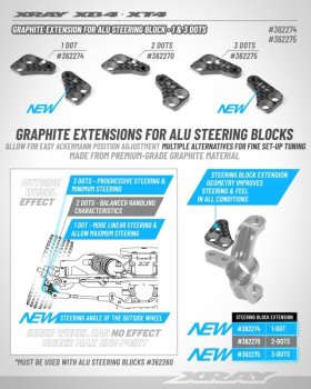 Preview: GRAPHITE EXTENSION FOR ALU STEERING BLOCK (1+1) - 1 DOT XRAY