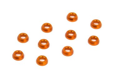 ALU CONICAL SHIM 3x6x2.0MM - ORANGE (10)