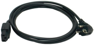 Zuleitung - Anschlussleitung mit gewinkeltem Schukostecker 2 m schwarz