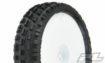 Pro-Line 8230-14 Wedge Squared 2.2" 2WD Front Buggy Pre-Mounted Carpet Tires (Z4) (White) (2)