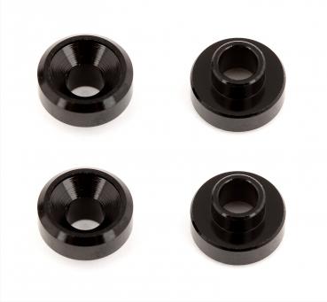 Team Associated Servo Washers, black aluminum