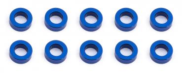Team Associated Ballstud Washers, 5.5x2.0 mm, blue aluminum