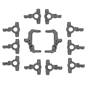 Team Associated RC10B7 FT V2 Caster and Steering Blocks, Carbon