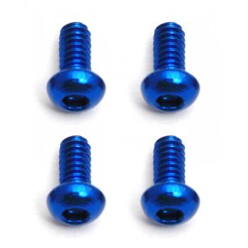 Team Associated FT Screws, Blue Aluminum 2x4 mm BHCS