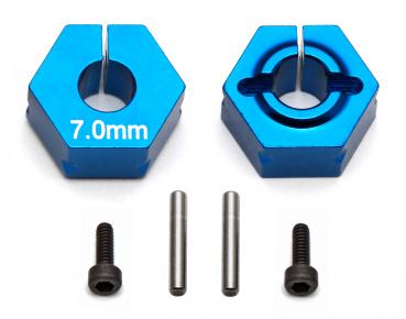 Team Associated FT Clamping Wheel Hexes, 7.0mm