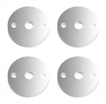Team Associated FT 12mm Pistons V2, 2 x 1.7, flat