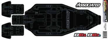 Team Associated RC10B6.2D/B6.1/B6.1D FT Chassis Protective Sheet, printed