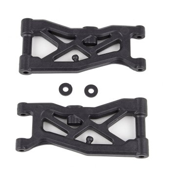 Team Associated RC10B74.2 FT Front Suspension Arms, gull wing, carbon