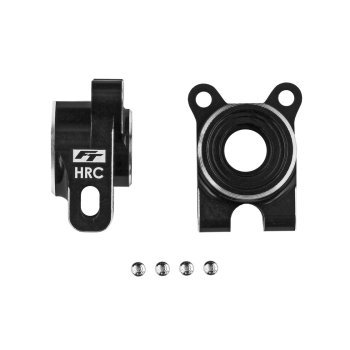 Team Associated RC10B7 FT Aluminum Hrc Rear Hubs, -4 Offset, Black
