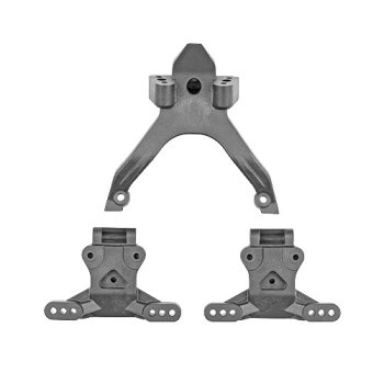 Team Associated RC10B7.1 FT Top Plate And Ballstud Mounts, Carbon