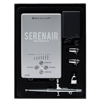 Preview: Airbrush-Kompressor GTS-06 Serenair Mini EU-Version GAAHLERI Ambition Series