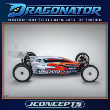 Dragonator Karo mit Heckflügeln JConcepts Associated RC10B7.1 / RC10B7.1D