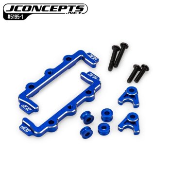 Aluminum battery hold and swing, set blue JConcepts RC10B7 / T7 / B7.1