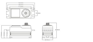 PowerHD GTS-2 6cm Kabel TW HV 4-pole Brushless Digital Servo 23.0KG/0.065sec