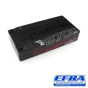 RUDDOG Racing RR2 8700mAh 150C/75C 3.7V 1S 1/12 LiPo Battery