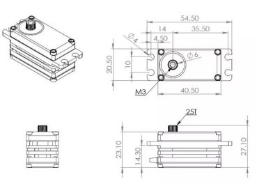 Preview: HBL575SL HV Digital Servo brushless X6 Serie