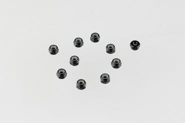 M3 Stoppmuttern Aluminium schwarz (10)