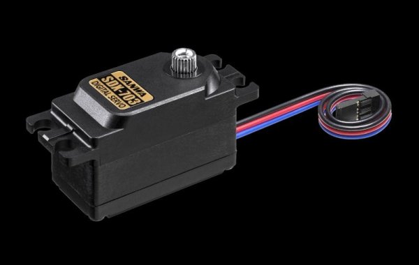 SRG SDX-703 Digital-LowProfile Servo 0,12sec/7,4kg SANWA Metall-Getriebe für 1:10 (SHR kompatibel)