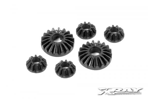 GRAPHITE GEAR DIFF BEVEL & SATELLITE GEARS (2+4) - LOW