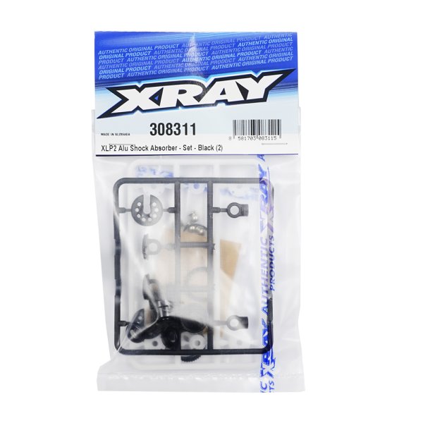 XLP2 ALU SHOCK ABSORBER-SET - BLACK (2) XRAY