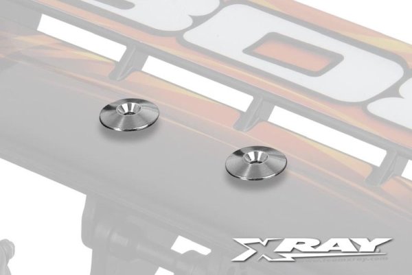 Unterlegscheibe Heckspoiler Aluminium (2) XRAY