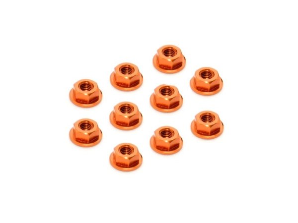 Fächerscheibenmutter M4 - Orange (10) XRAY