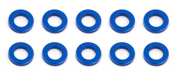 Team Associated Ballstud Washers, 5.5x1.0 mm, blue aluminum