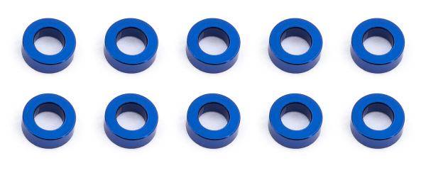 Team Associated Ballstud Washers, 5.5x2.0 mm, blue aluminum