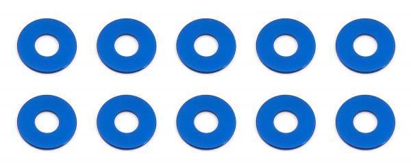 Team Associated Bulkhead Washers, 7.8x3x0.5 mm, blue aluminum