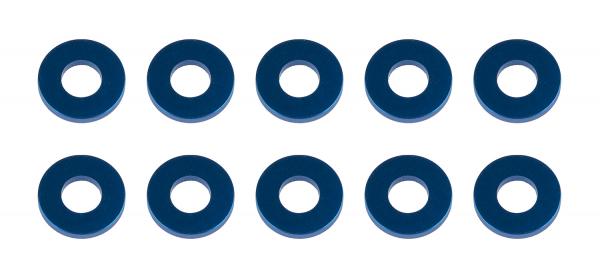 Team Associated Washers, 7.8x3.5x1.0mm, blue aluminum