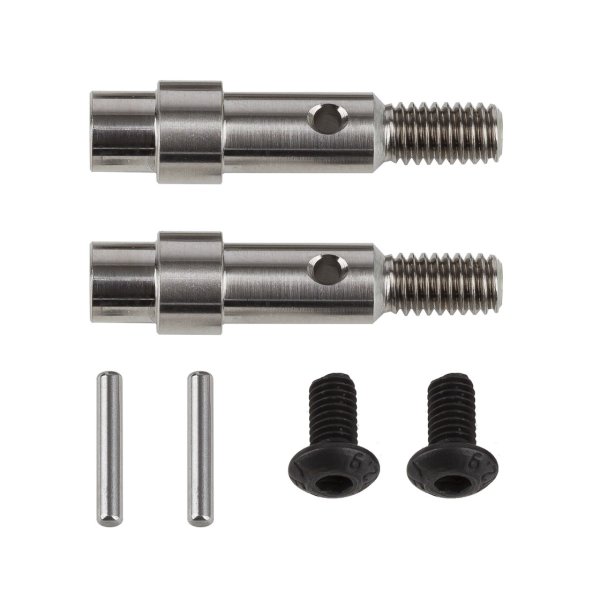 Team Associated RC10B6 / RC10B7 FT Titanium Hex Adapter Front Axles
