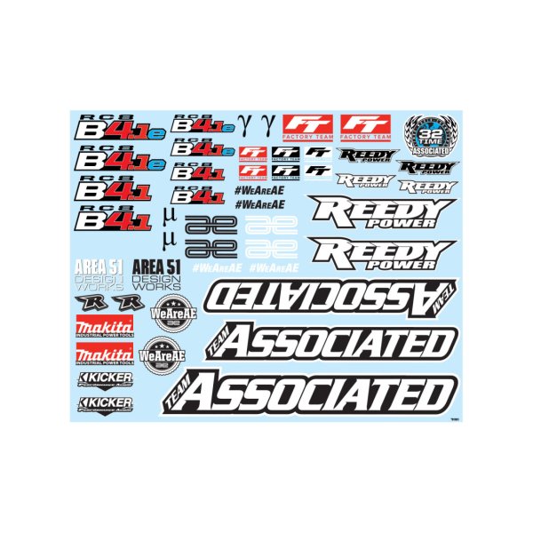 Team Associated RC8B4.1/RC8B4.1e Decal Sheet