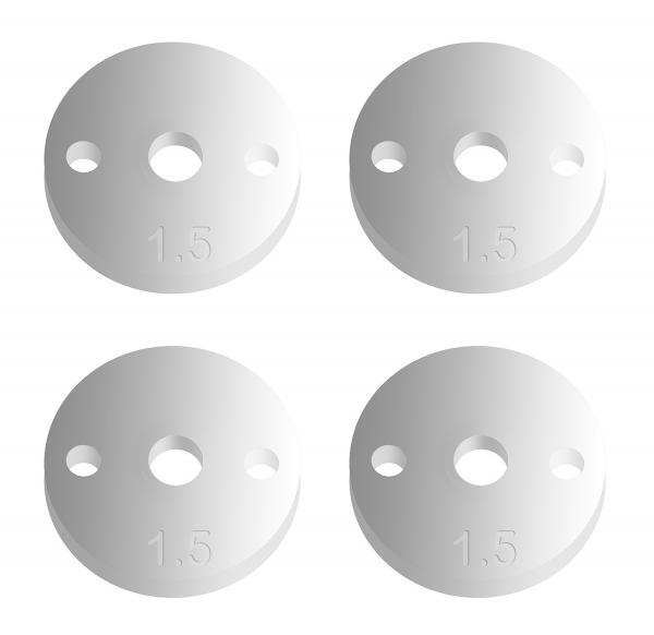 Team Associated FT 12mm Pistons V2, 2 x 1.5, flat