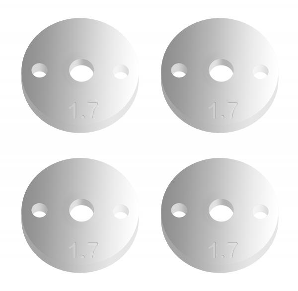 Team Associated FT 12mm Pistons V2, 2 x 1.7, flat