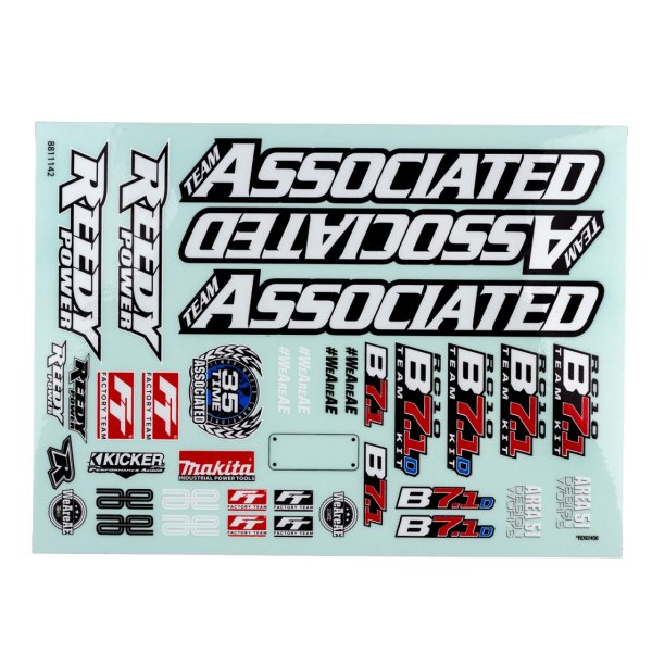 Team Associated RC10B7.1 Decal Sheet