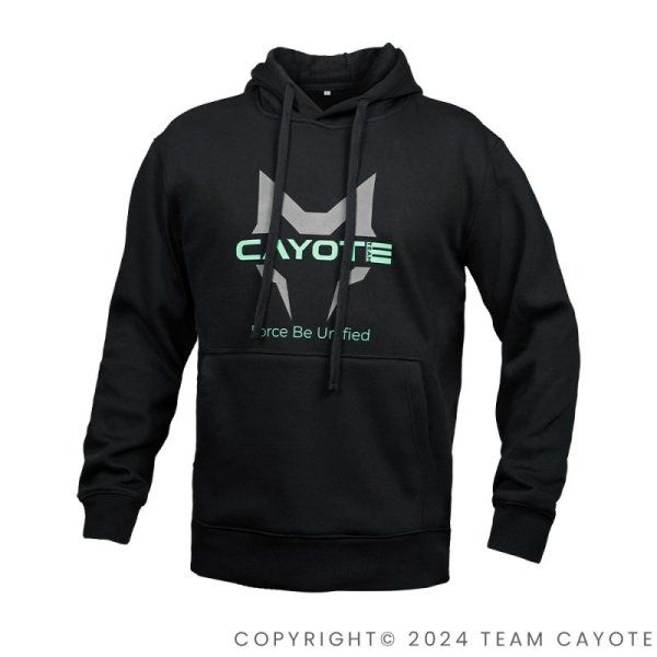 Classic-Fit Black Pullover Hoodie CAYOTE