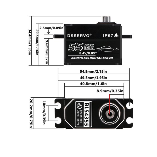 DSSERVO BLS4355 Brushless 61KG/0.09sec@8.4V