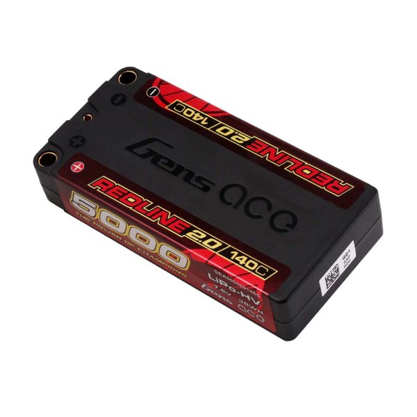 GensAce Redline 2.0 Shorty 2S HV 7.6V-140C-5000 97x47x20mm 179g