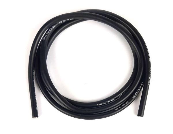 flexibles Silikonkabel 12AWG 1m schwarz 4mm²