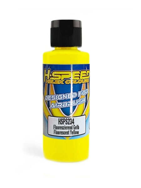 Lexan Airbrush Farbe 60 ml Fluoreszierend Gelb / Yellow H-SPEED