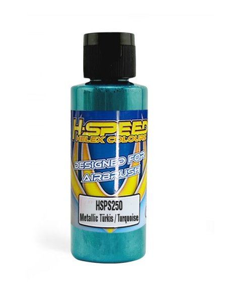 Lexan Airbrush Farbe 60 ml Metallic Türkis / Turquoise H-SPEED