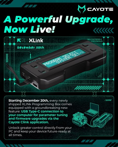 X-Link Programmier Box für Crest-ESC CAYOTE (29x24x8mm / 5V-8.4V)