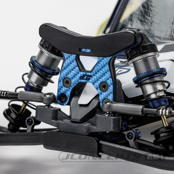 Carbon fiber front shock tower blue JConcepts RC10B7