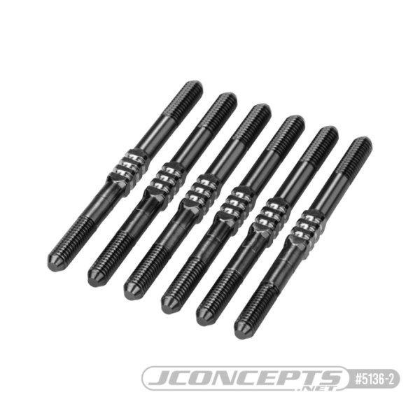 JConcepts RC10B7 3.5 x 48mm Fin Titanium turnbuckle, 6pc. - Burnt Blue / black