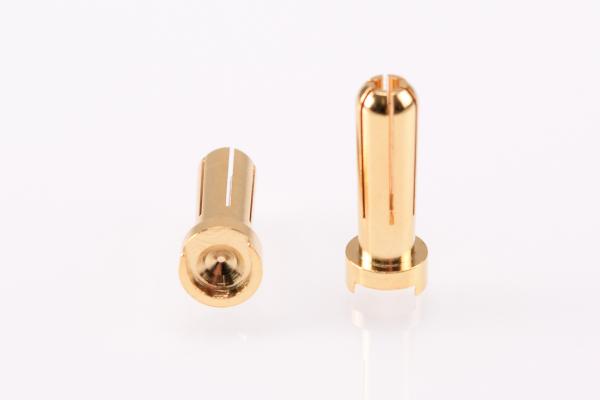 RUDDOG 5mm Gold Plug Male (2pcs)