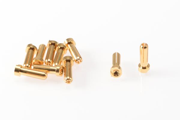 RUDDOG 5mm Gold Plug Male (10pcs)